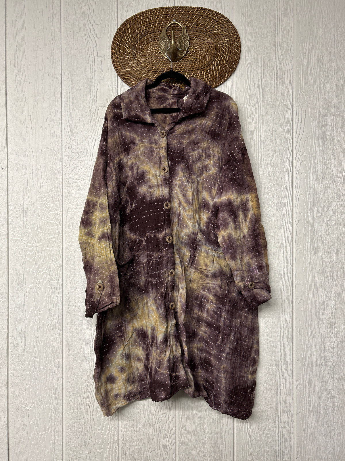 Aura Edit Koverlet Button Down Trench Coat 1026 022