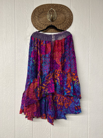 Crepe Sari Dahlia Skirt 1026 055
