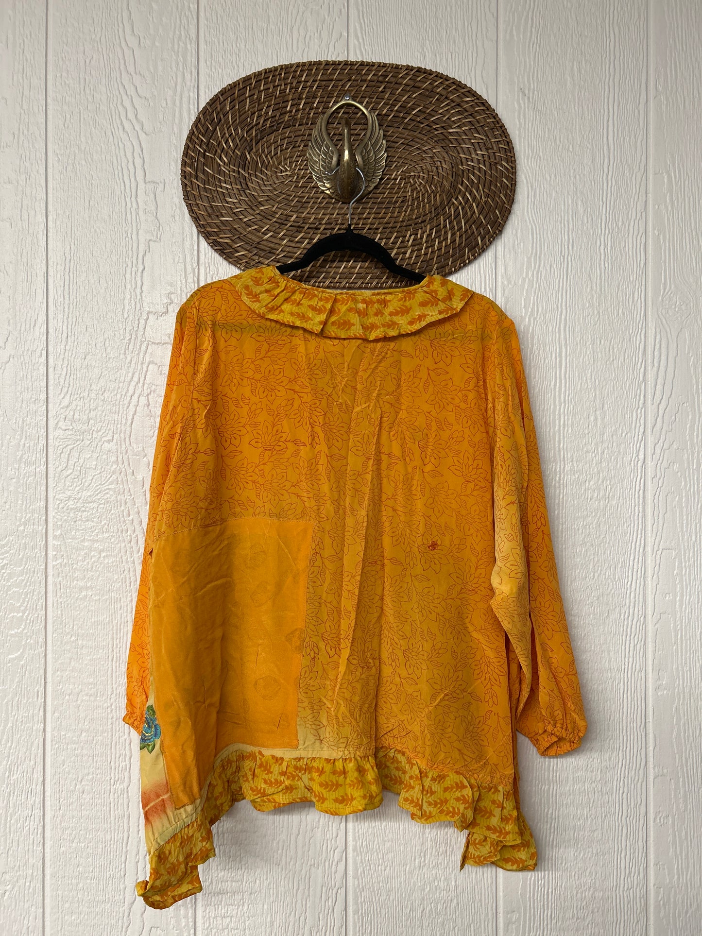 Crepe Sari Ruffle Daisy Blouse 0226 041