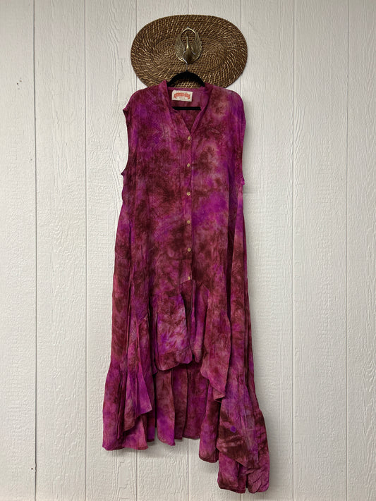 Crepe Sari Summer Dahlia Duster 0726 048