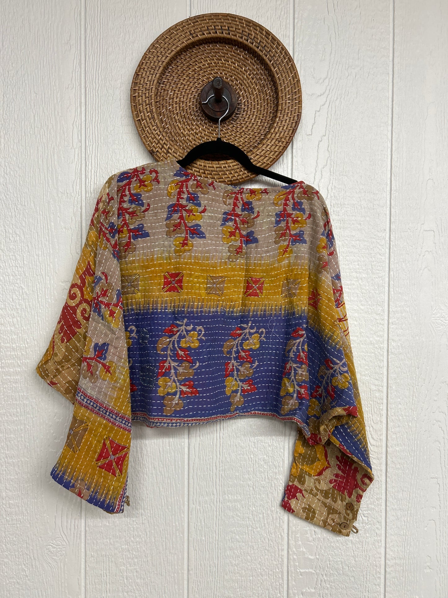 Pareo Kantha In Bloom Cropped Pullover 0326 086