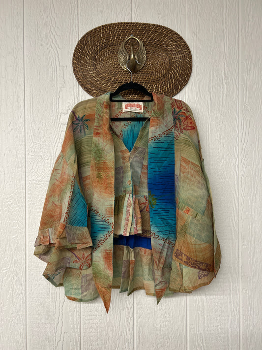 Crepe Sari Wild Rose Top 1225 189