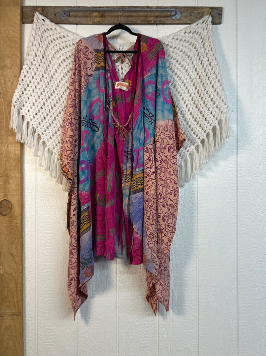 Crepe Sari Orchid Kimono 0626 217