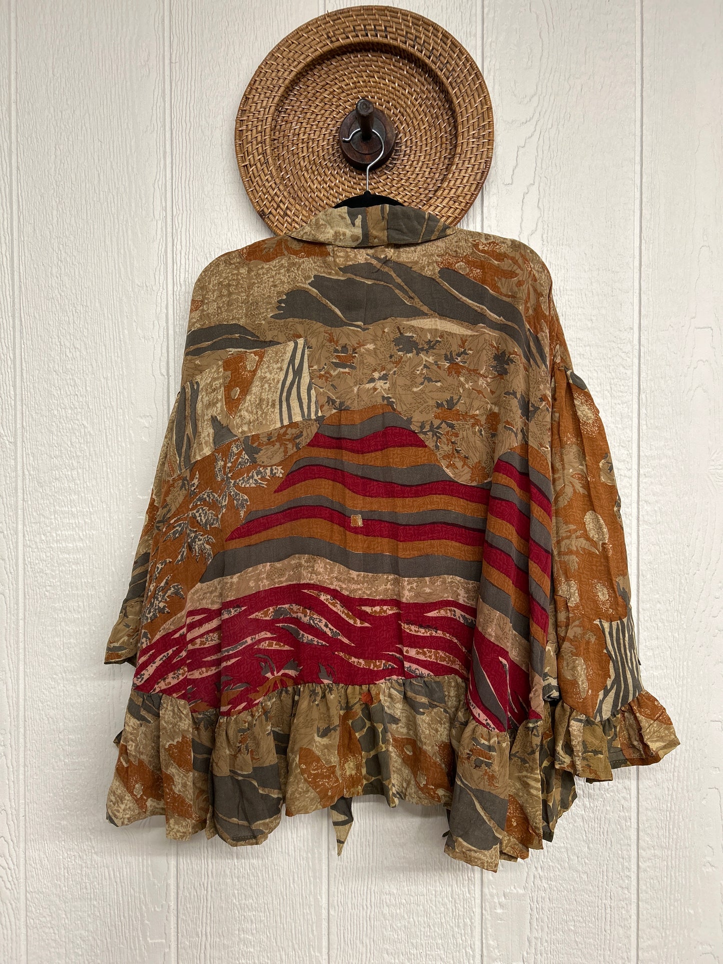 Crepe Sari Wild Rose Top 1225 008