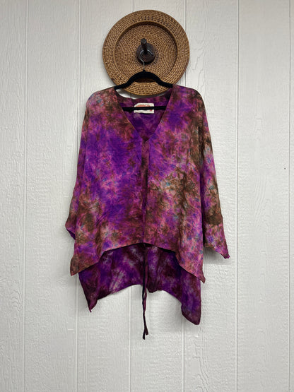 Crepe Sari Hi Lo Butterfly Top 0726 098