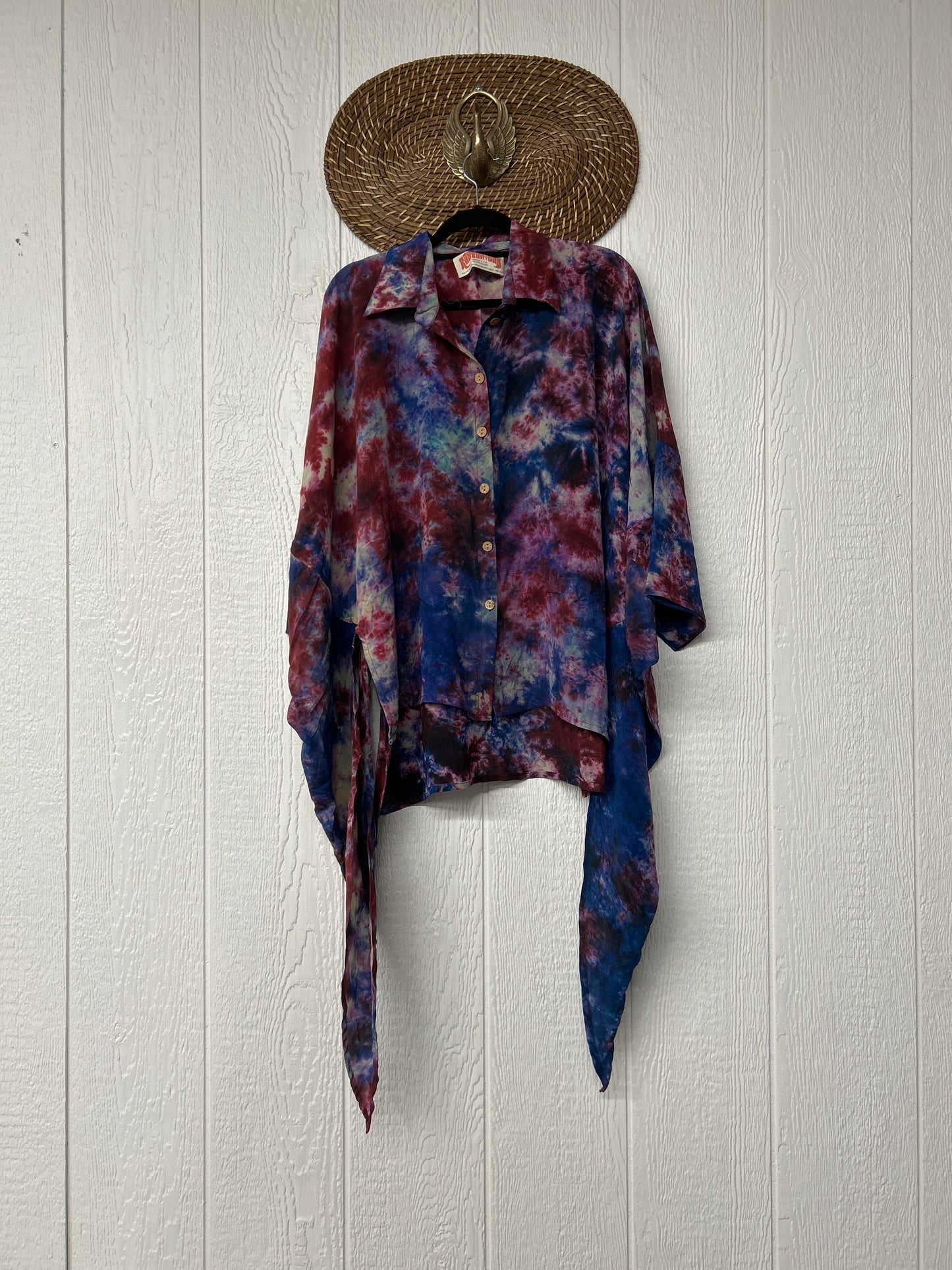 Crepe Sari Summer Nirvana Button Down 0626 081