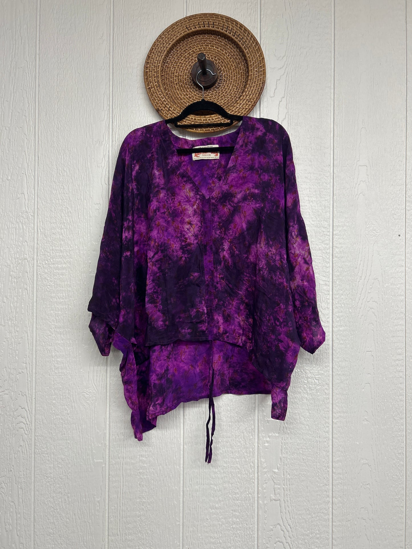 RETAIL Crepe Sari Hi Lo Butterfly Top 0726 089