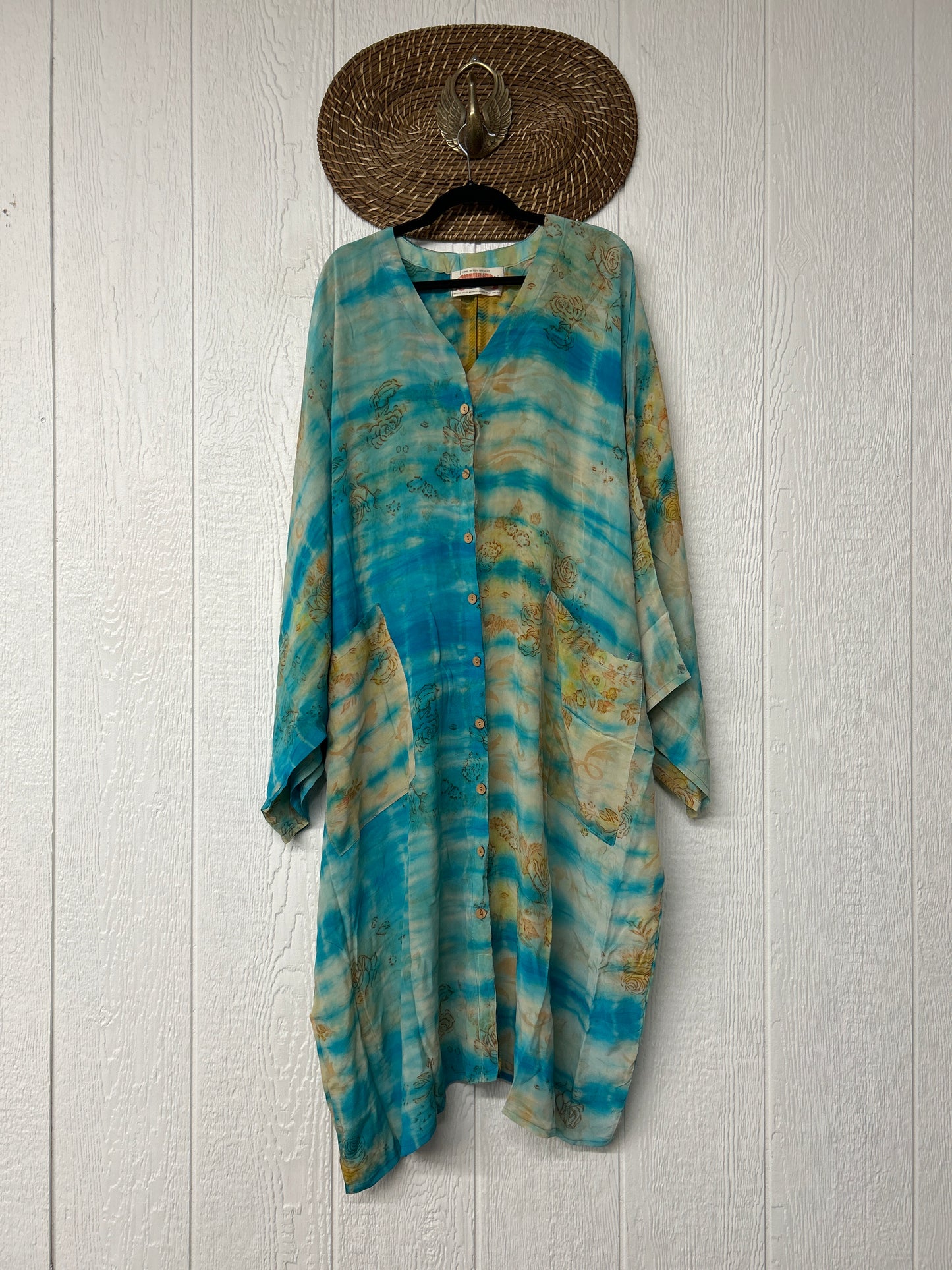 Crepe Sari Gaia Duster Dress 0826 013