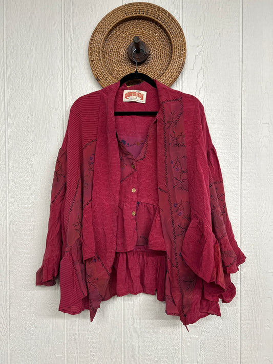 Crepe Sari Wild Rose Top 1225 036