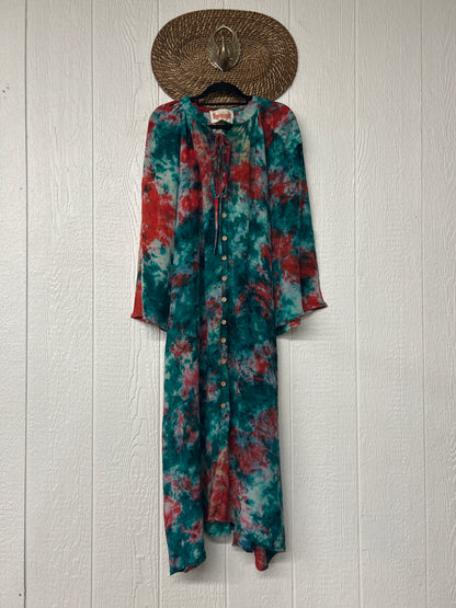 Crepe Sari Woodstock Duster Dress 0226 276