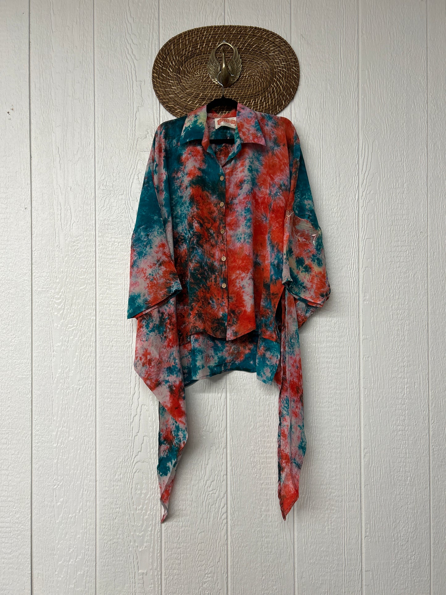 Crepe Sari Summer Nirvana Button Down 0626 060