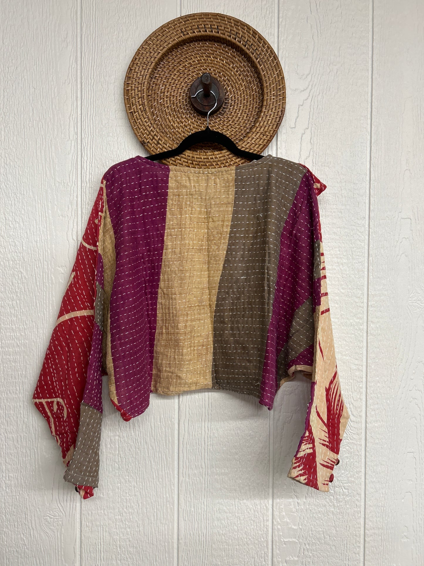 Pareo Kantha In Bloom Cropped Pullover 0326 077