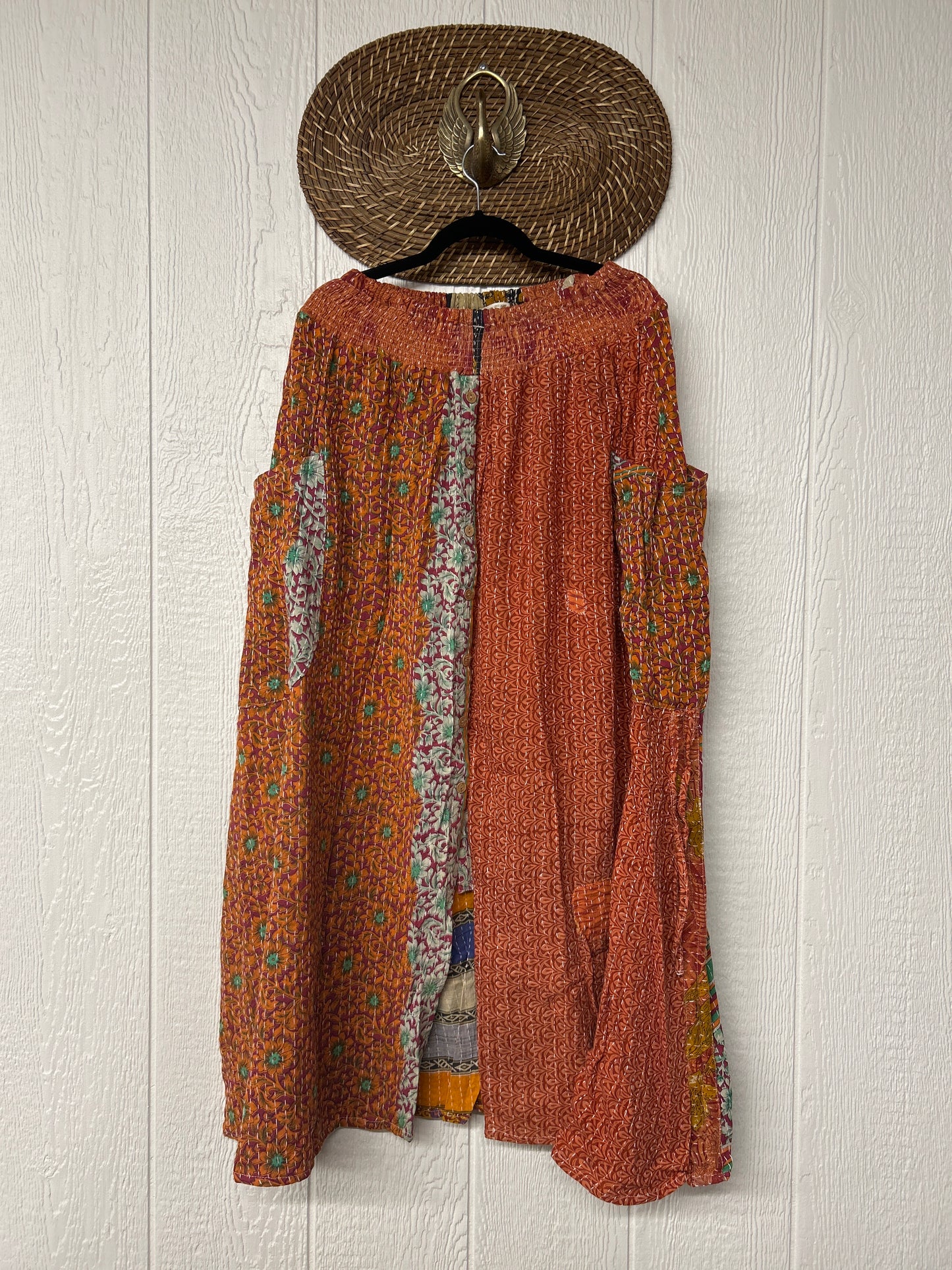 Pareo Kantha Butterfly Cargo Skirt 0426 106