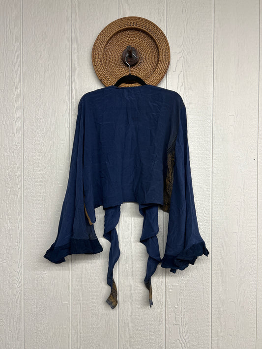 Crepe Sari Zeppelin Crop Shrug 0426 187