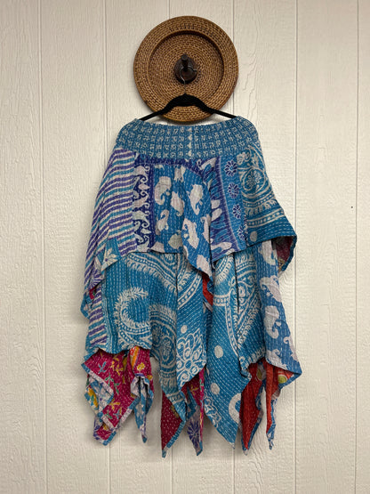 Pareo Kantha Pixie Skirt 0426 034