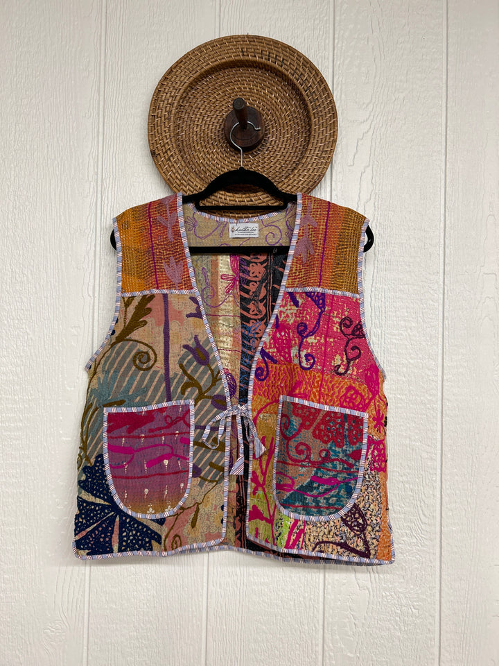 Vintage Kantha Suzani Gilet Vest 1124 020