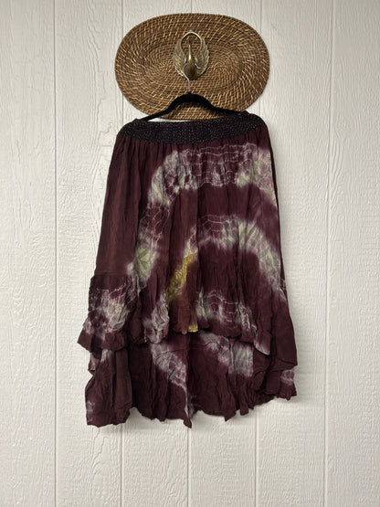 Crepe Sari Dahlia Skirt 1026 011
