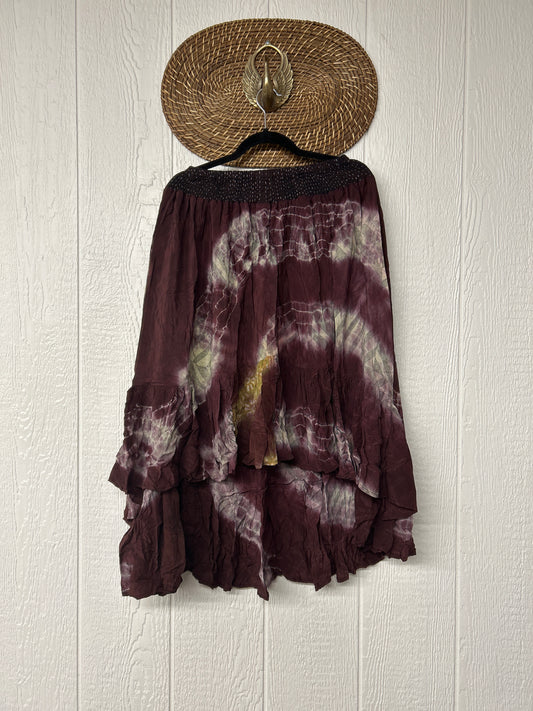 Crepe Sari Dahlia Skirt 1026 011