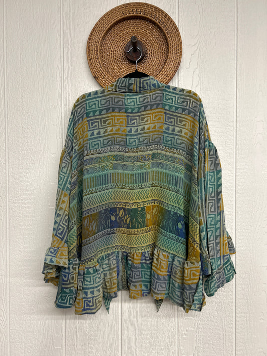 Crepe Sari Wild Rose Top 1225 088