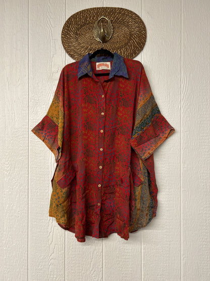Crepe Sari Free To Be Button Down 0626 095