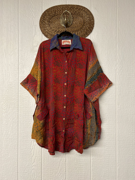 Crepe Sari Free To Be Button Down 0626 095