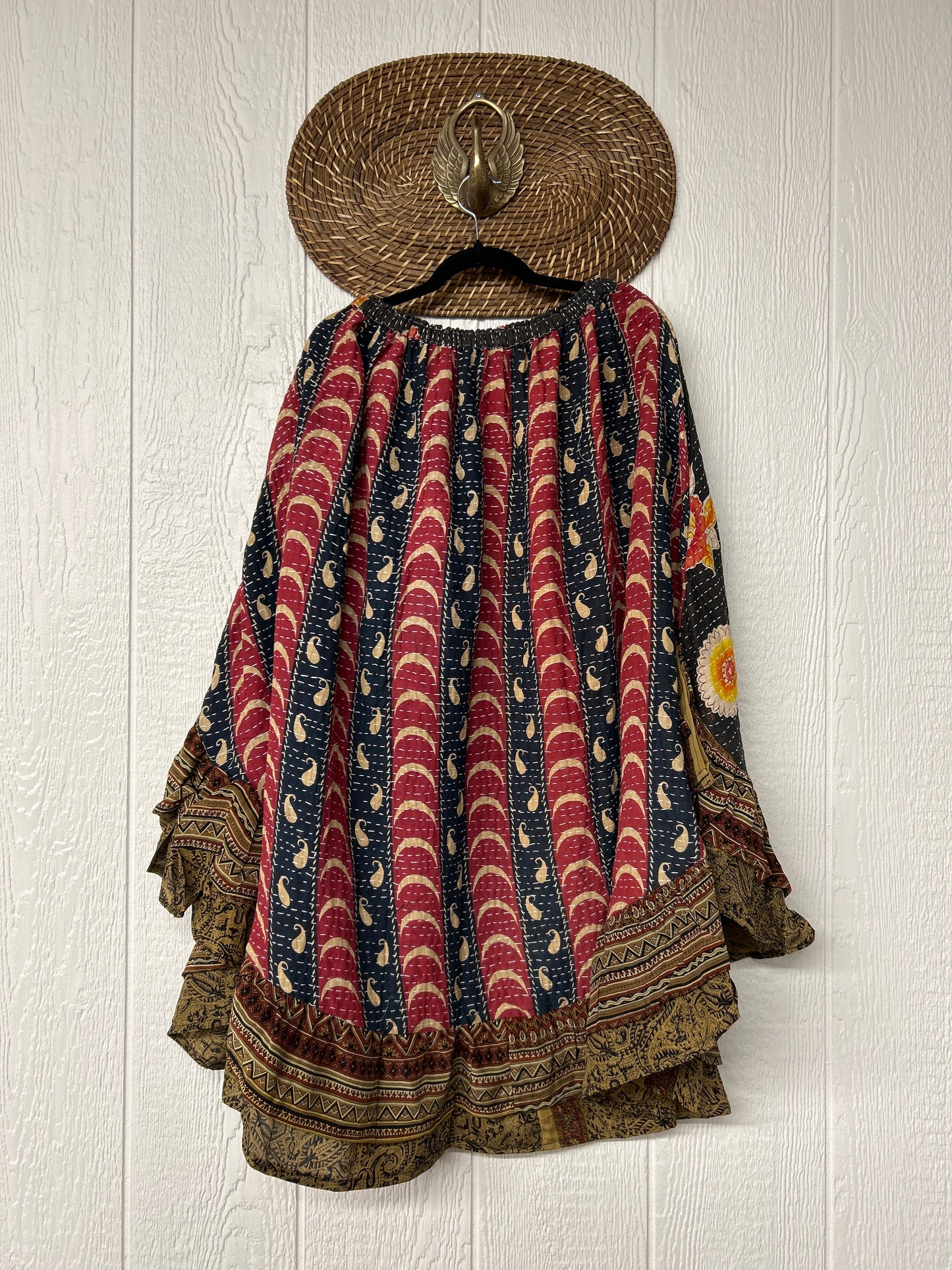 Pareo Kantha Wild Rose Skirt 0426 110