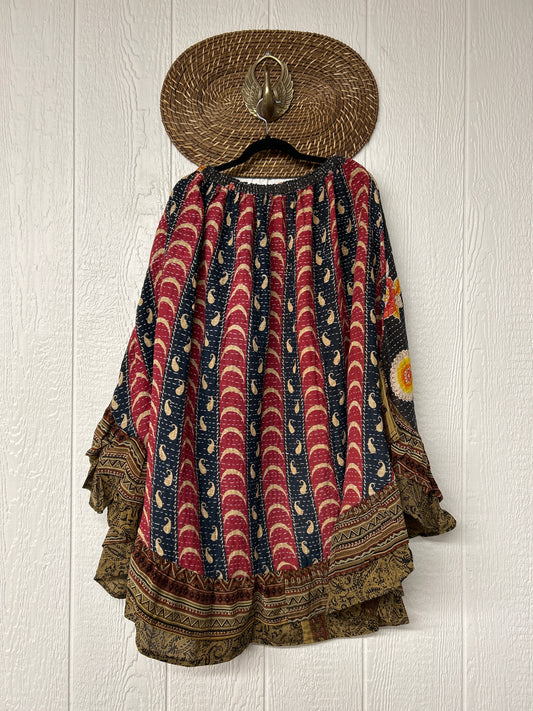 Pareo Kantha Wild Rose Skirt 0426 110