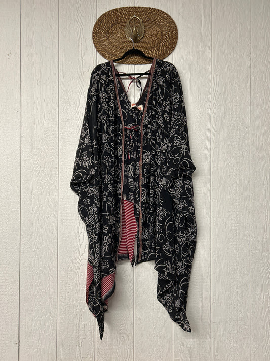 Crepe Sari Orchid Kimono 0626 132
