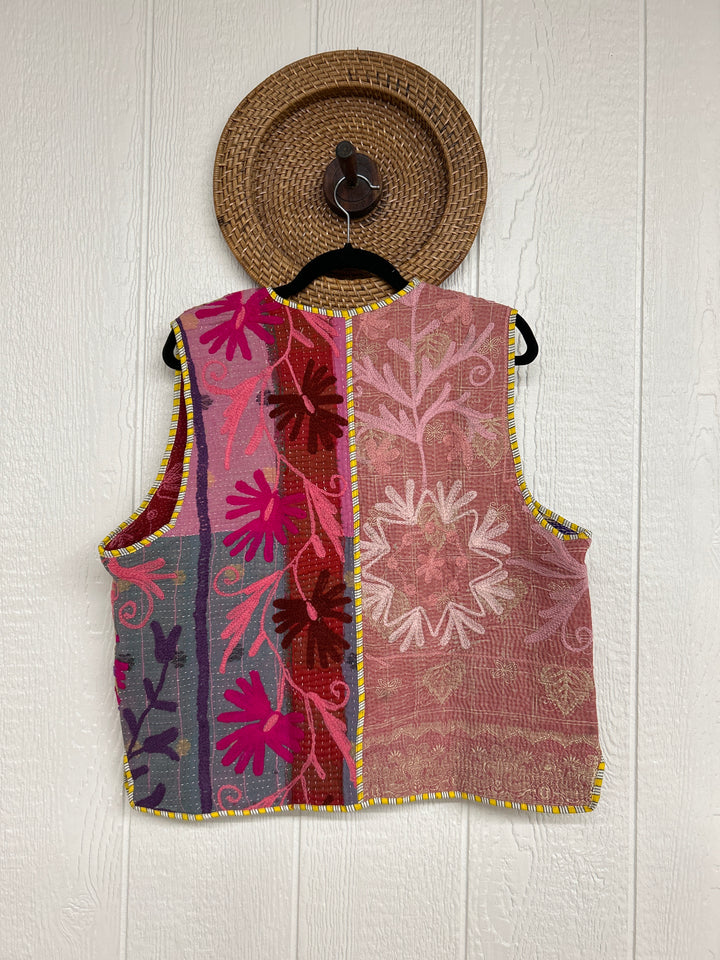 Vintage Kantha Suzani Gilet Vest 1124 021