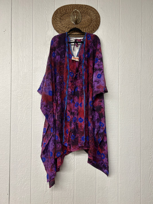 RETAIL Crepe Sari Orchid Kimono 0626 107