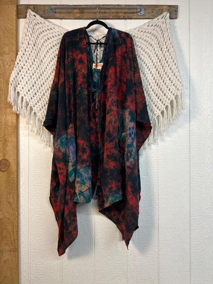 Crepe Sari Orchid Kimono 0626 165