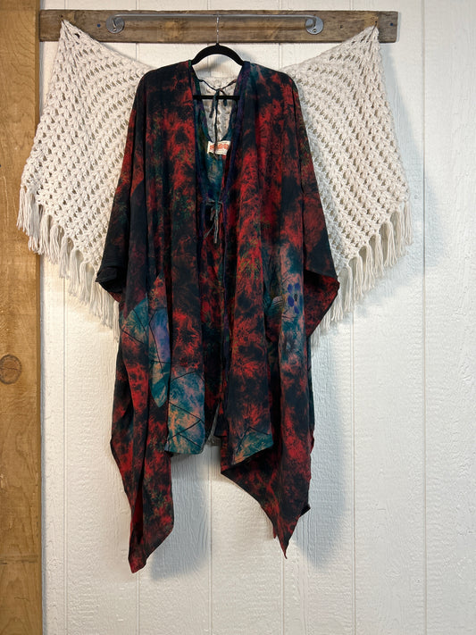 Crepe Sari Orchid Kimono 0626 165