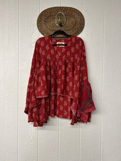 Crepe Sari Bell Sleeve Gold Dust Crop 0826 240