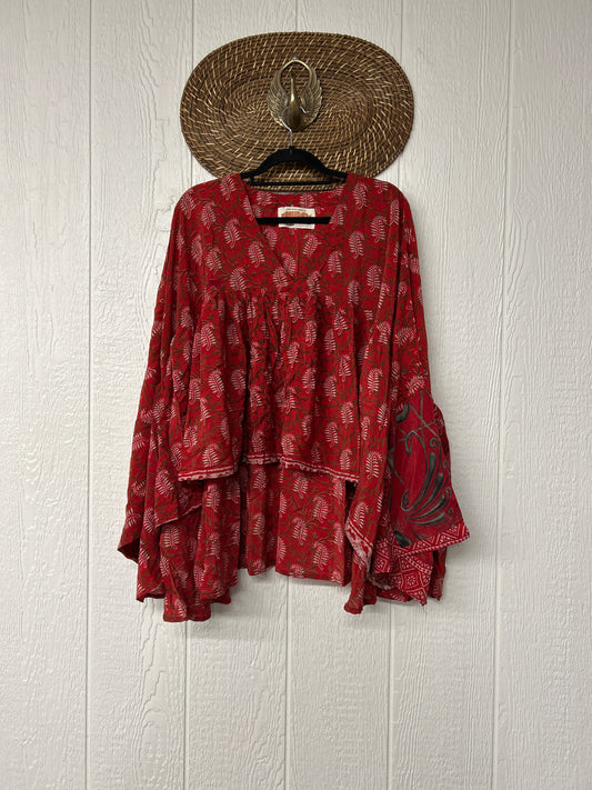 Crepe Sari Bell Sleeve Gold Dust Crop 0826 240