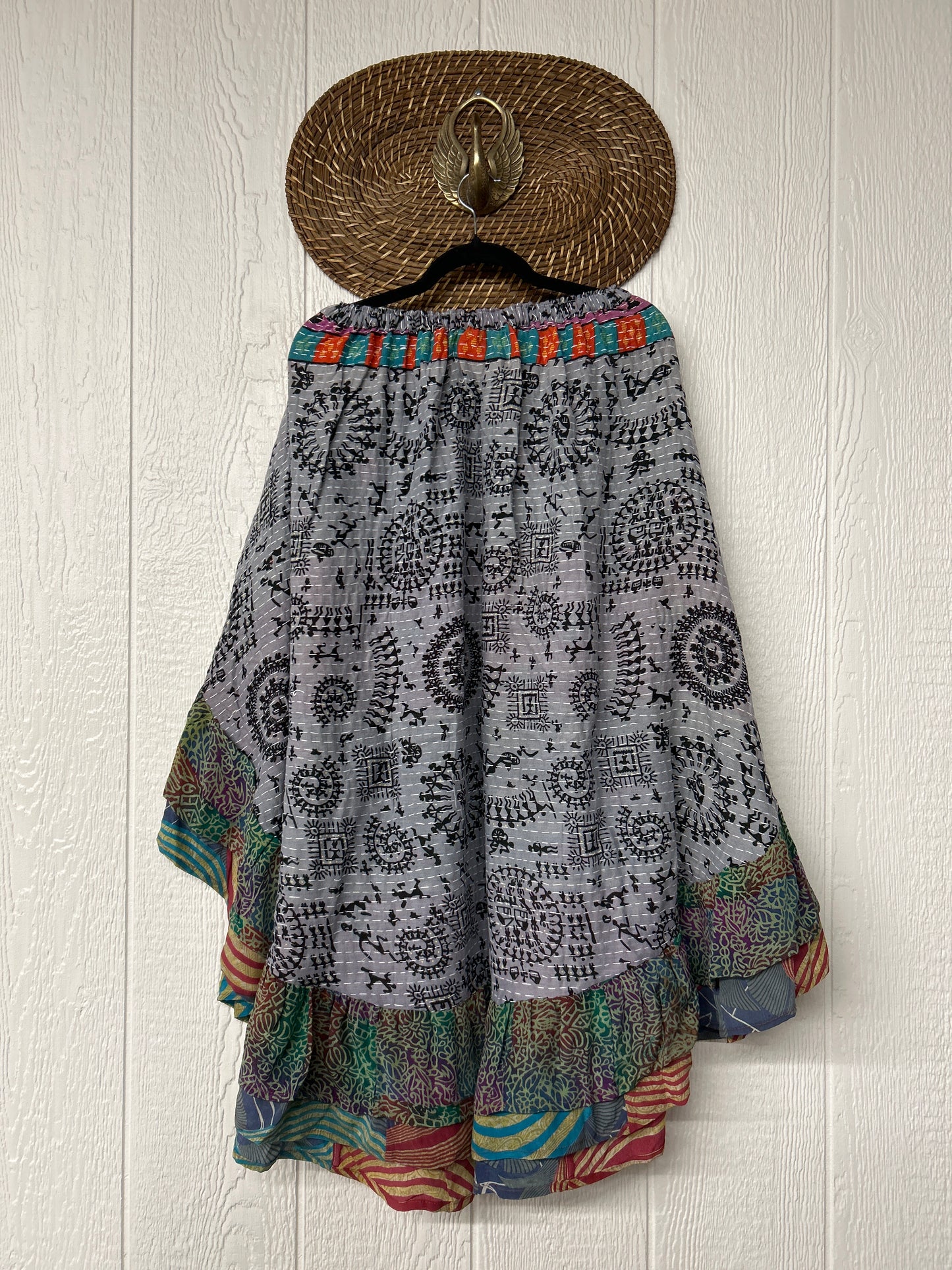 Pareo Kantha Wild Rose Skirt 0426 082