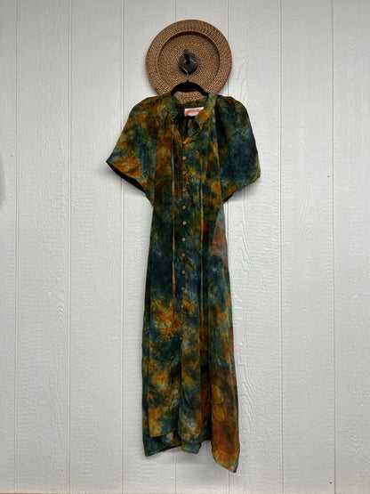 Crepe Sari Summer Woodstock Duster 0626 123