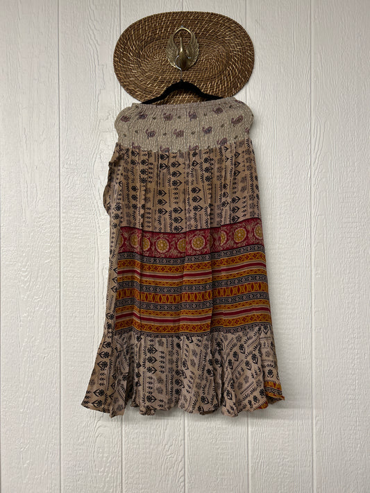 Crepe Sari Inner Peace Wrap Skirt 0626 131
