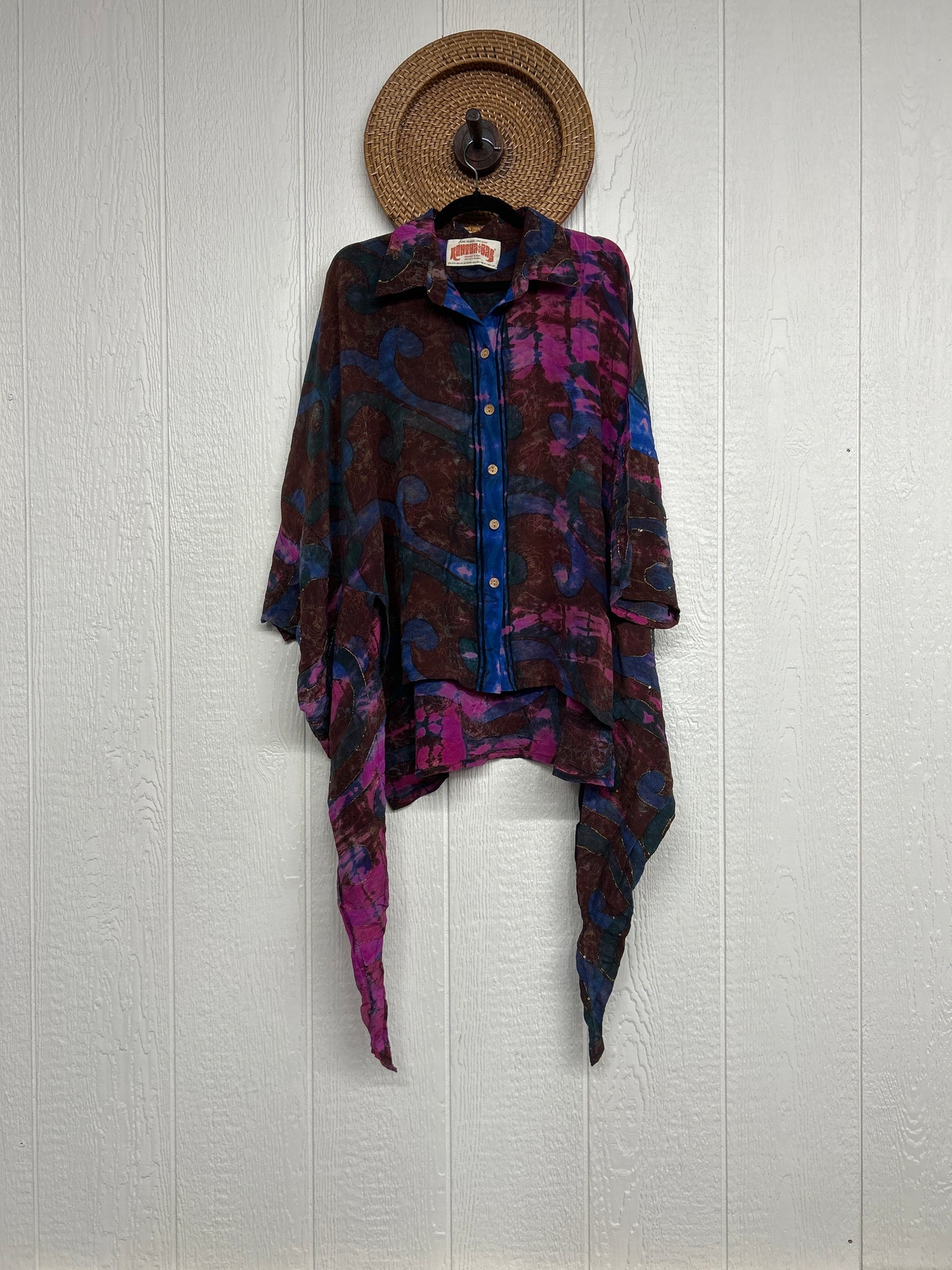Crepe Sari Summer Nirvana Button Down 0626 239