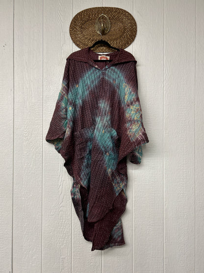 Aura Edit Pareo Kantha Poetic Hoodie Maxi 0726 009