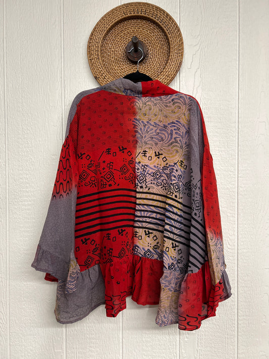 Crepe Sari Wild Rose Top 1225 125