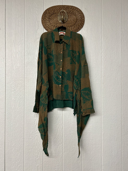 Crepe Sari Nirvana Button Down 1125 119