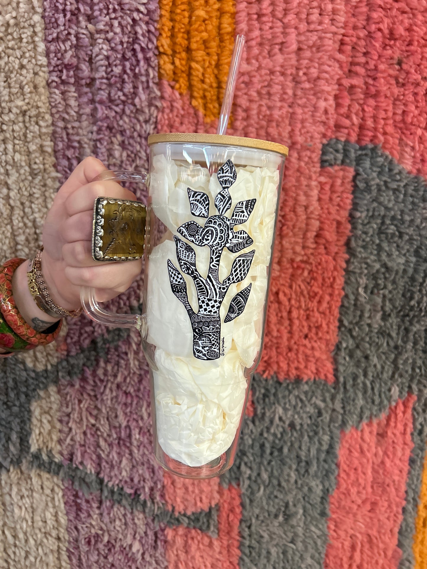 Kantha Bae Glass Tumbler 40 Oz.