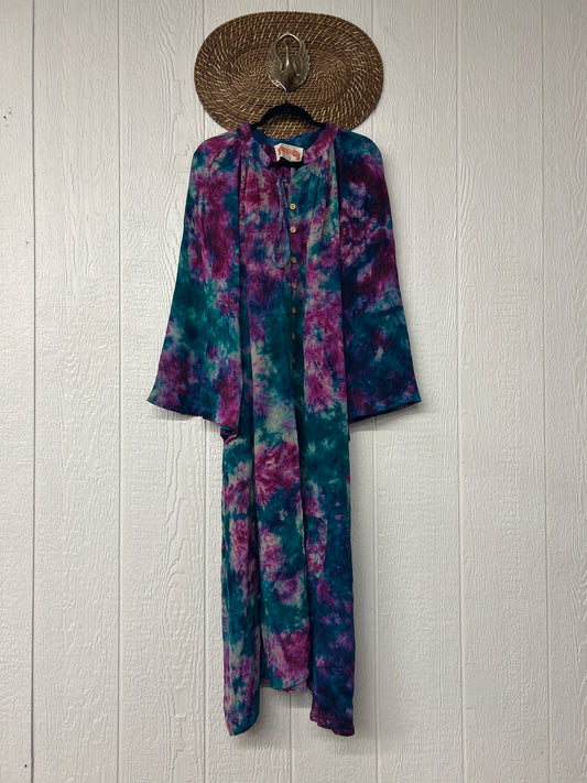 Crepe Sari Woodstock Duster Dress 0226 094