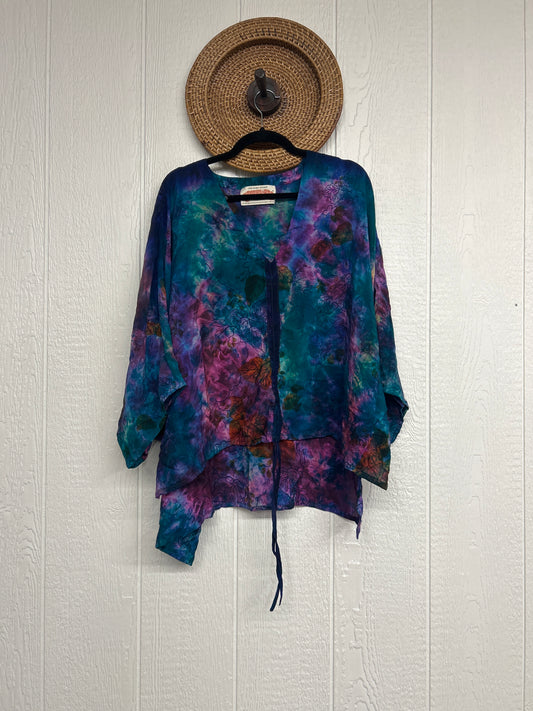 Crepe Sari Hi Lo Butterfly Top 0726 020