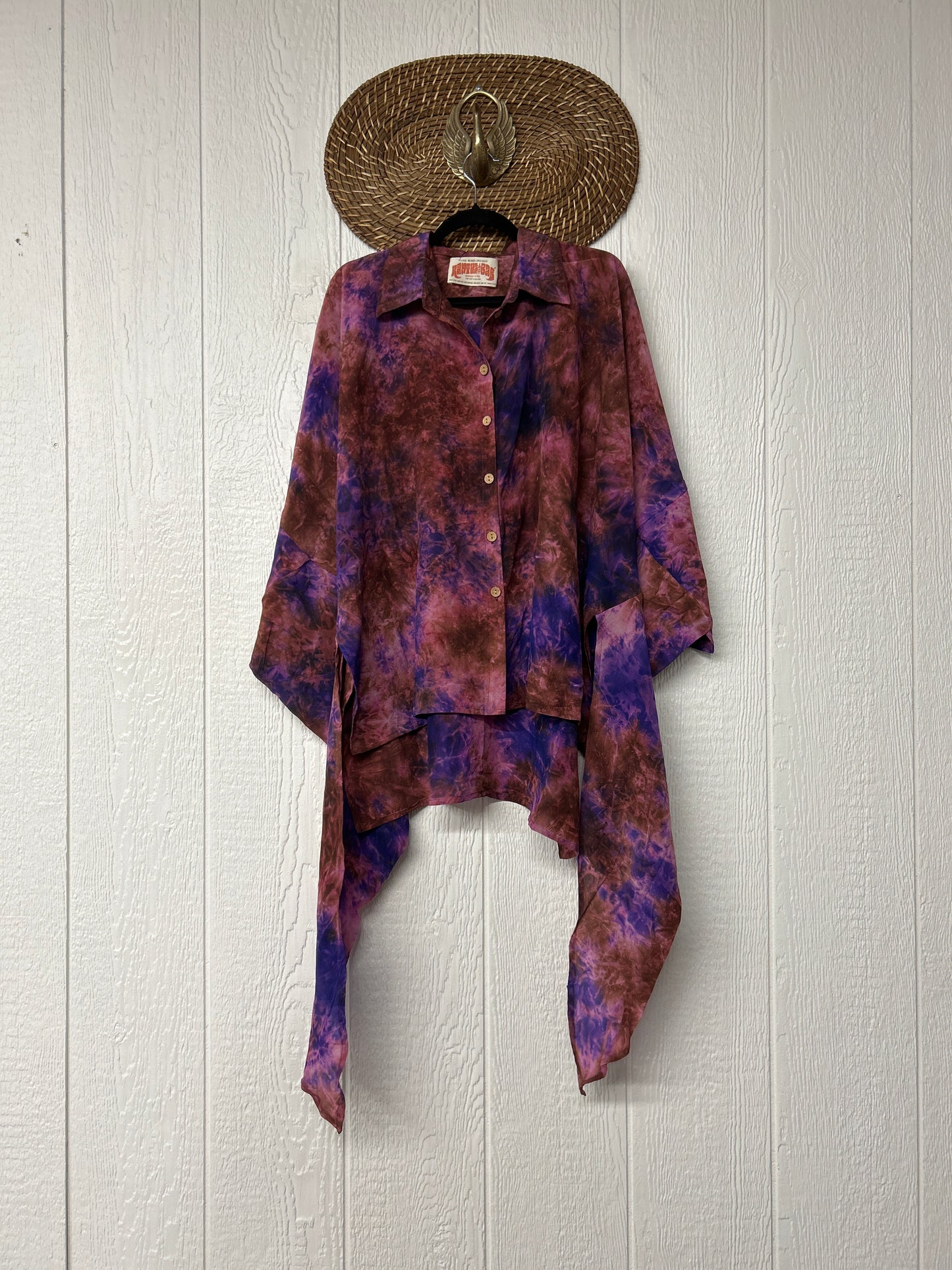Crepe Sari Summer Nirvana Button Down 0626 085