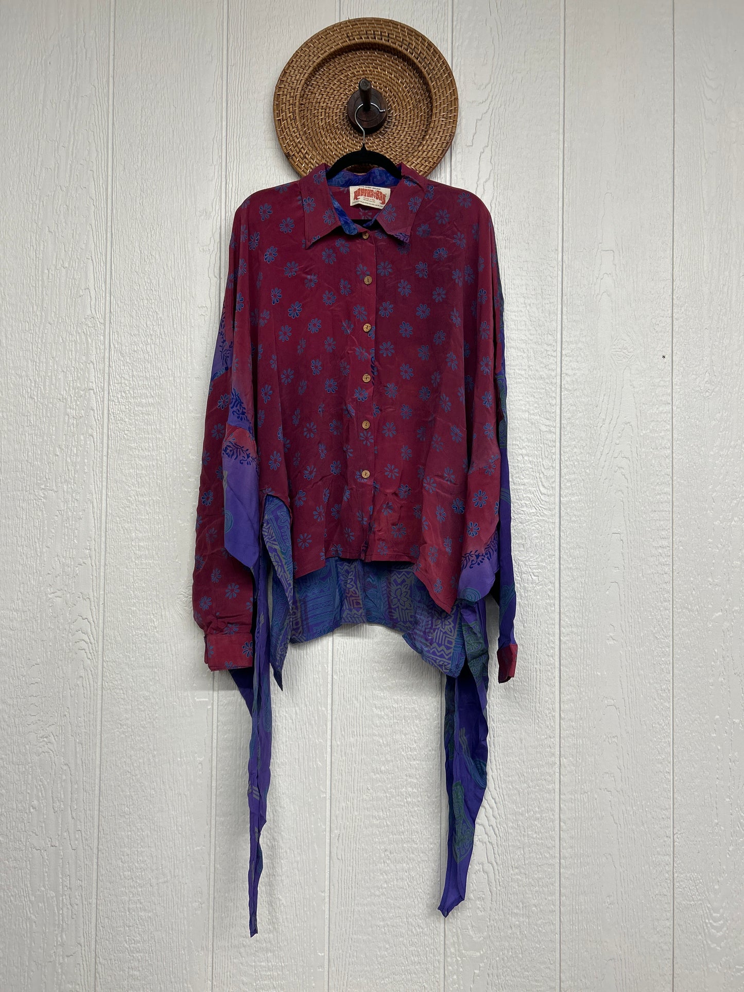 Crepe Sari Nirvana Button Down 1125 200