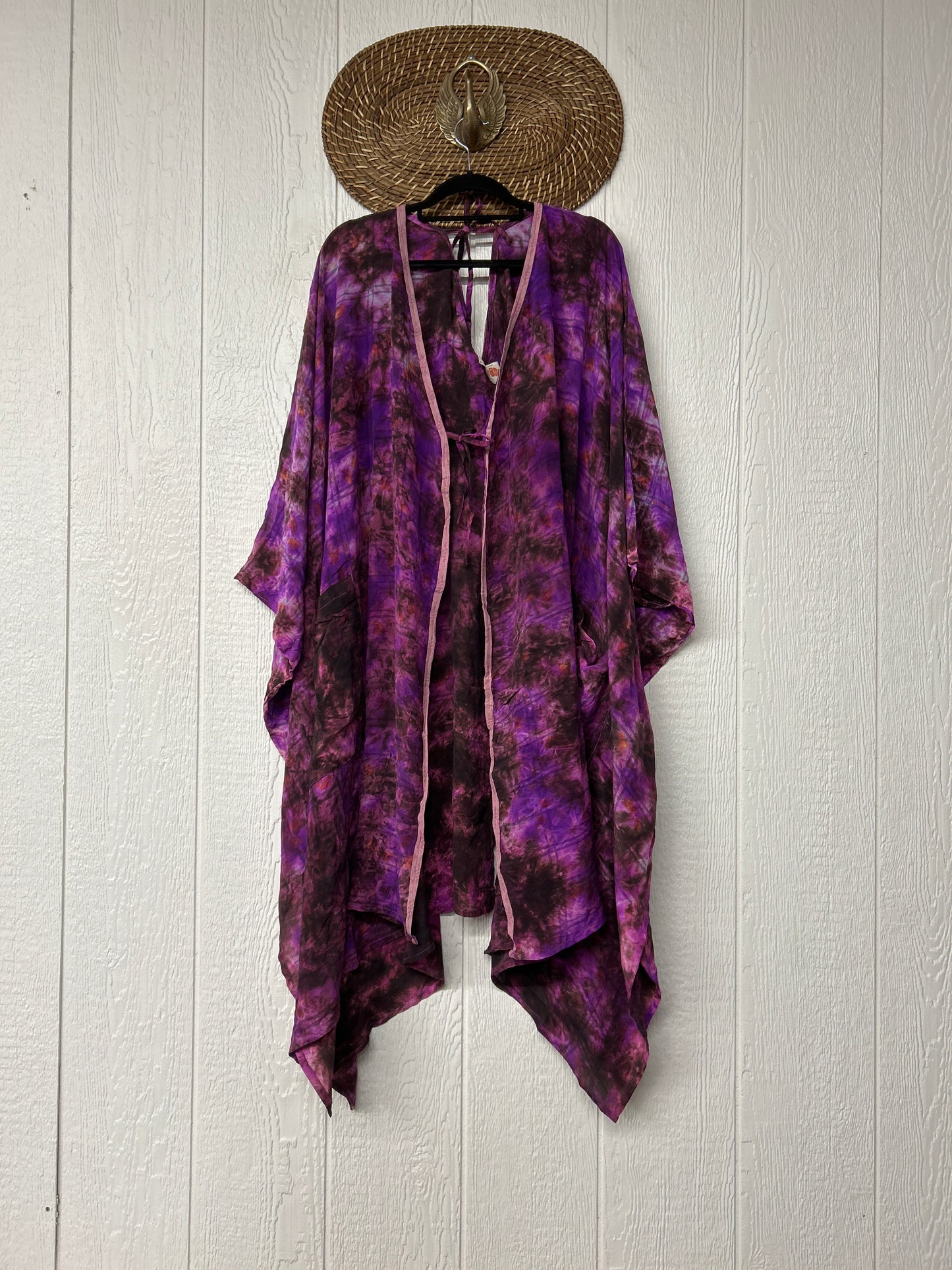 Crepe Sari Orchid Kimono 0626 030