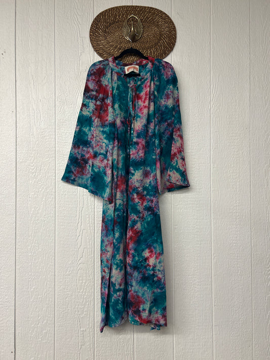 Crepe Sari Woodstock Duster Dress 0226 076