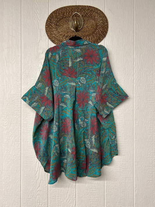 Crepe Sari Free To Be Button Down 0626 028