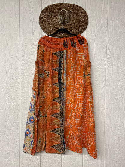 Pareo Kantha Butterfly Cargo Skirt 0426 052